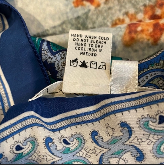 Max Studio | Short Flowy Blouson Handkerchief Dress w/ Boho Pattern M - Picture 10 of 13